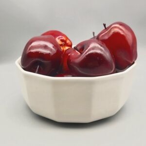 **sold** Heritage White Vintage Pfaltzgraff Stoneware large Salad Bowl MCM